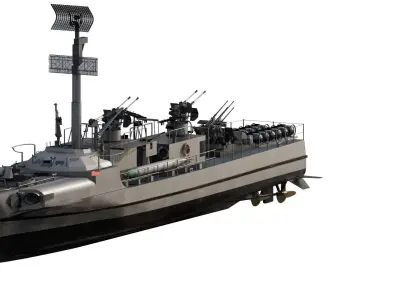 WW2 FAST ATTACK TORPEDO BOAT 3D model