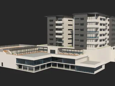 Hotel Building 1 3D model