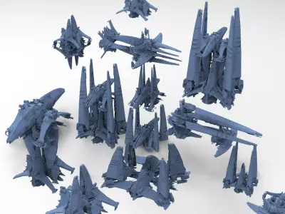 Mining collony Tera Ship Facility Kitbash 2 3D model