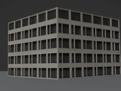 Building 3 Low-poly 3D model purchase