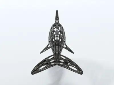 Dolphin Voronoi Statue 3D model