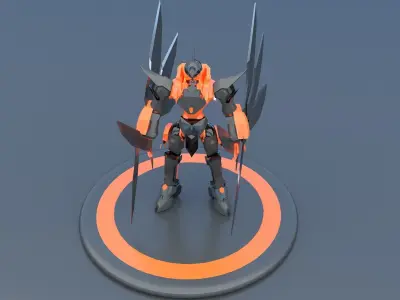 Mech Robot Cyborg EvolutIon stage TWO 3D model