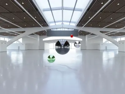 HDRI - Exhibition Hall Interior 2 - 16384x8192 Texture