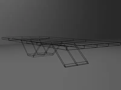 Modern desk Low-poly 3D model