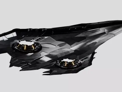 Sci-Fi Spaceship Low-poly 3D model