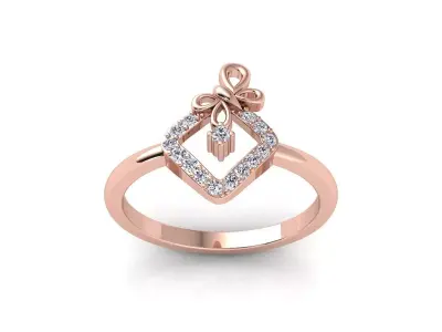 Light Weight Engagement Ring 3d Model  3D print model