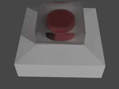 Cased Button 3D model