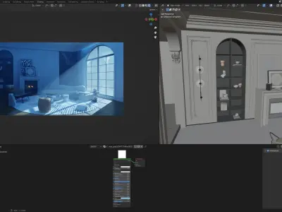 livingroom 3D model 2