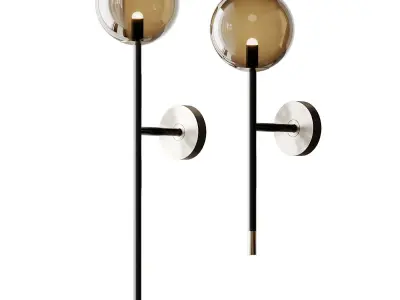 Grace 1 Glass Wall Lamp 3 Variants 3D model