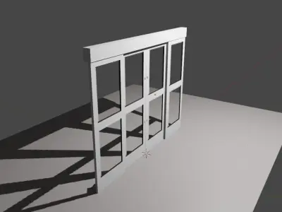 Automatic Door - Shop - Porta Automatica Low-poly 3D model