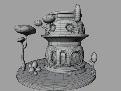 Cute Circular House Free 3D model