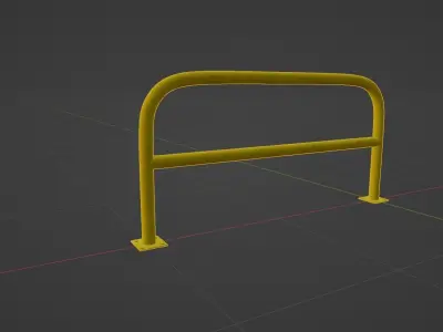 Pipe Barrier Low-poly 3D model