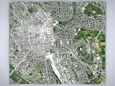 Cityscape Wiesbaden Germany 3D model