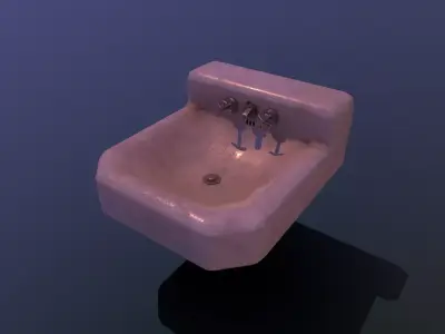 Bathroom Sink Low-poly 3D model