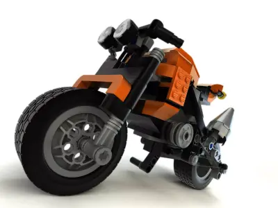 Lego motorcycle 3D model