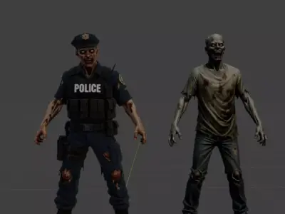 Post Apocalyptic Zombie Weapon Asset Pack Static 3D Models 3D model