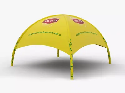 inflatable tent Low-poly 3D model