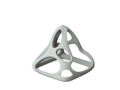 SciFi Cube Object No 58762 Low Poly Shape Low-poly 3D model