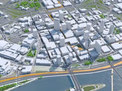 Saint Paul Downtown Minnesota USA Low-poly 3D model