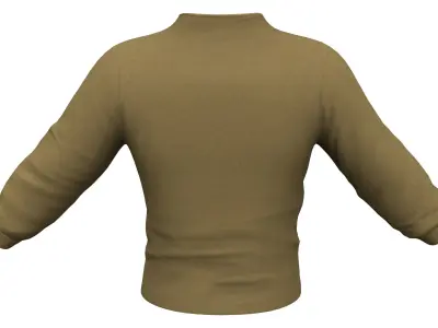 Men Long Sleeves Tactical Sweater Low-poly 3D model