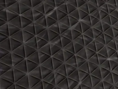 Dark Triangular Quilted Fabric Panel PBR Seamless Texture