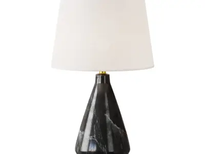 West Elm Glass Table Lamp 3D model