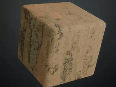 Weathered Mossy Concrete Stone PBR Texture