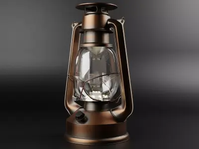 Led Hurricane Lantern Low-poly 3D model