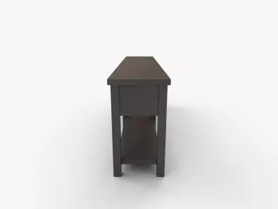 Bench wright Grand Console Table Blackened Oak 3D model