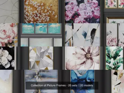 Collection of Picture Frames - 20 sets  3D Model Pack 2