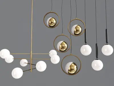 Ceiling Light Pendant Collection 3D model