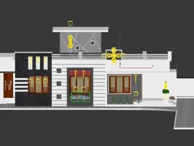 HOME 7 kerala design and floor plans 3D model