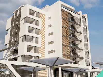 Hotel Complex 01 3D model