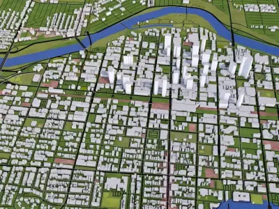 Calgary Canada Low-poly 3D model