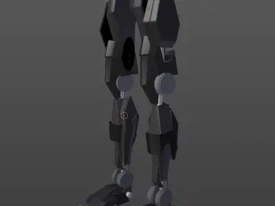 Robot Low-Poly Model humanoid Low-poly 3D model
