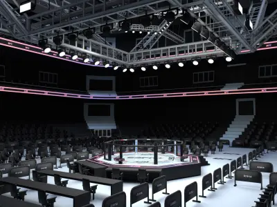  Arena Fighting MMA - 3D Model 