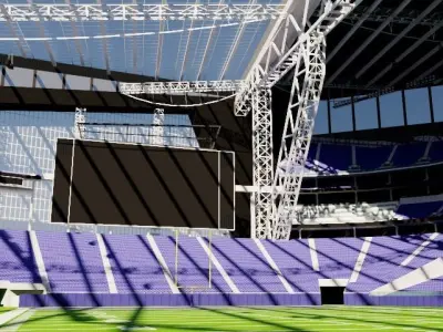 US Bank Stadium - Minnesota Low-poly 3D model