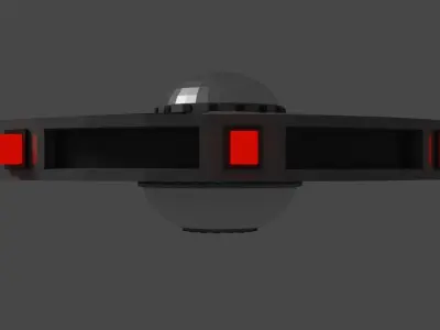 Space Ship Low-poly 3D model