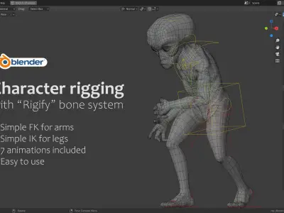 Alien 02 Low-poly 3D model