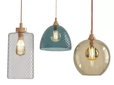 AWESOME HANGING GLASS LAMP DESIGNS 3D model