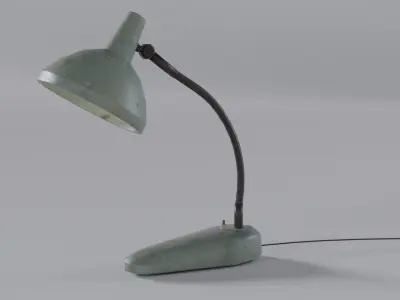 Retro Table Lamp Low-poly 3D model