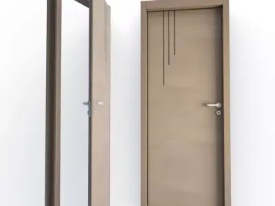 Wooden Door Sixtine 3D model