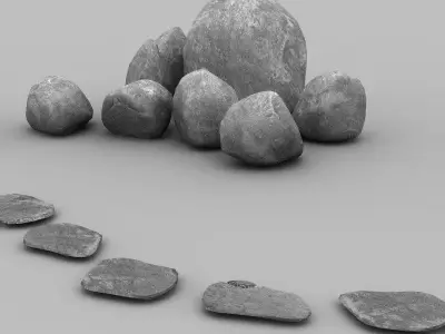 Garden Stones 3D model