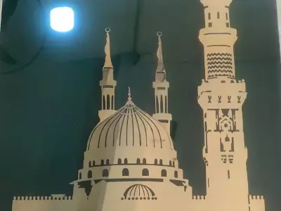 Masjid Nabawai Frame Stencil 3D model