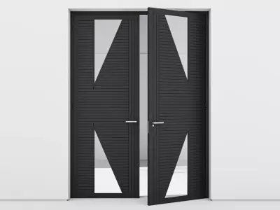 Aluminium door 303 3D model