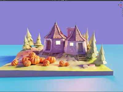 Isometric House  Low-poly 3D model