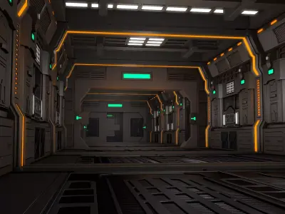 Sci Fi Interior Corridor  3D model