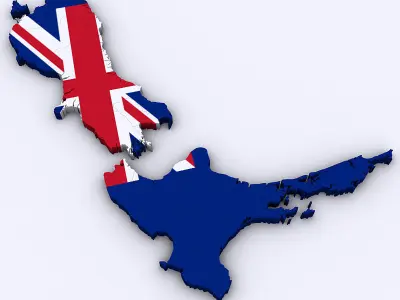 Map of New Zealand 3D model