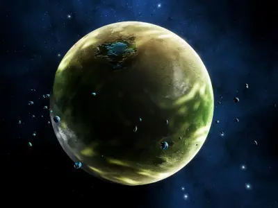 Sci-Fi Planets Pack vol 1 Low-poly 3D model