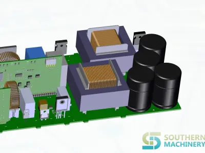 LED lighting driver PCB assembly machine manufacturing 3D model